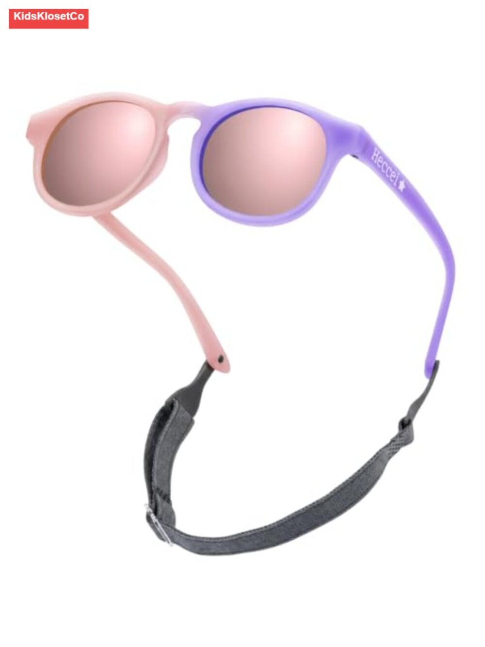 Infant Toddler Sunglasses with Strap, Polarized UV-400 Protection, Bendable